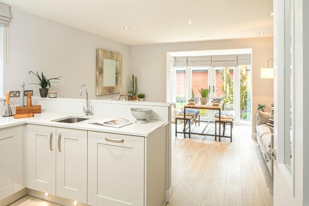 Internal view Greenwood 3 bedroom semi detached home dining and family area Great Oldbury