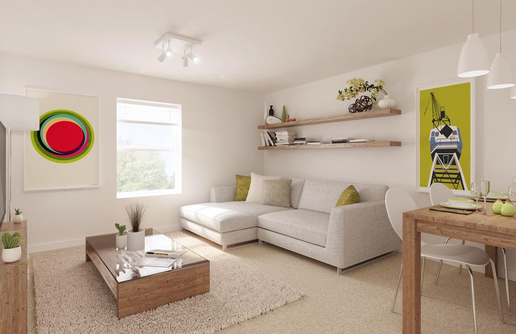 Spacious lounge in the Falkirk 2 bedroom home