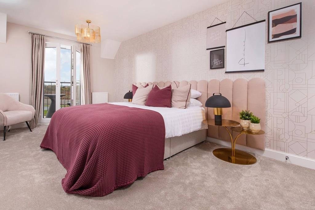 Bedroom with balcony inside The Hesketh