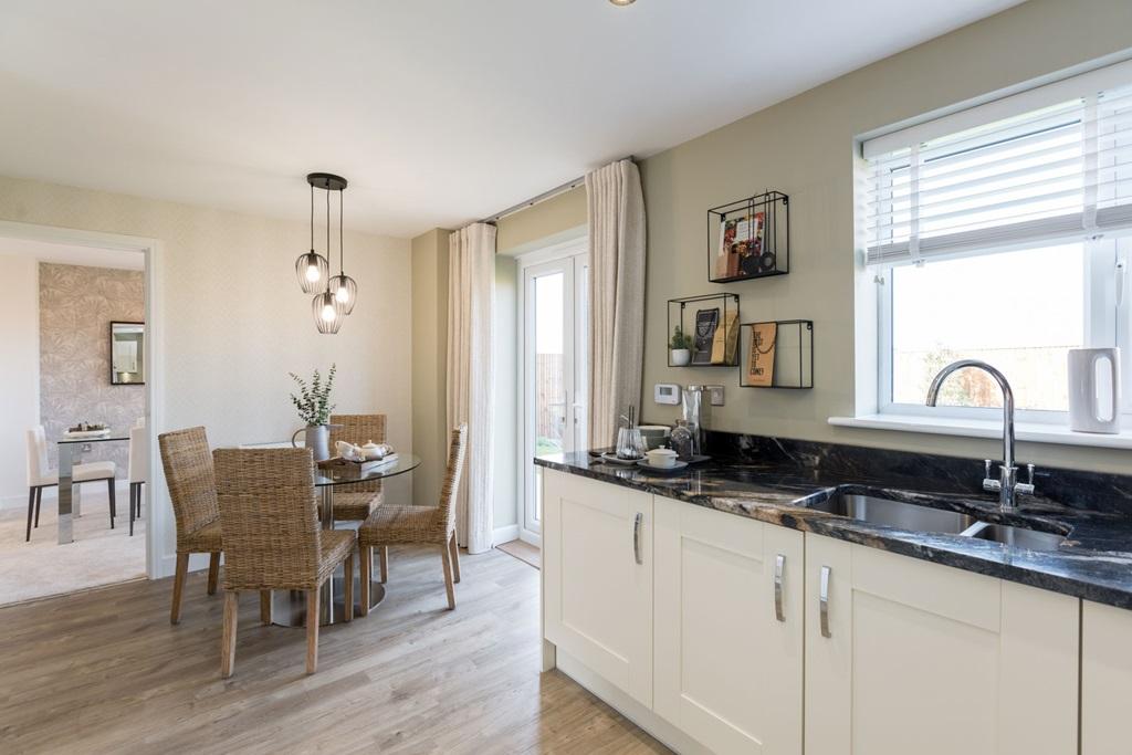 A sociable kitchen with double doors out to the garden