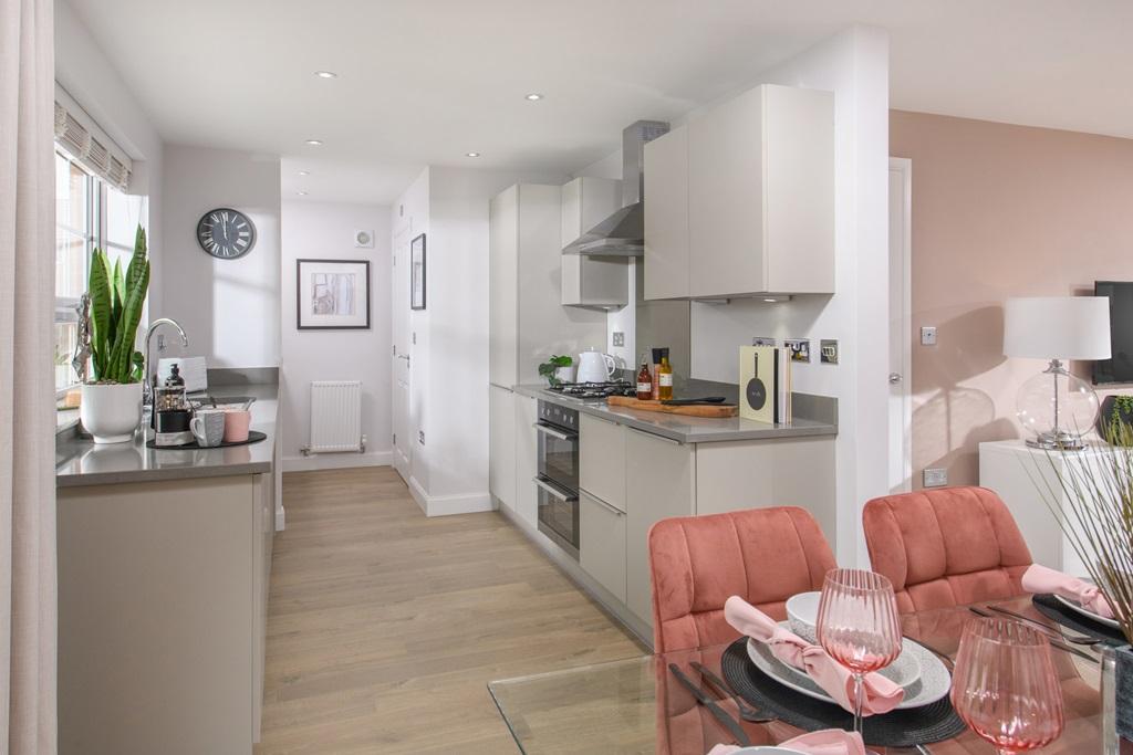 Inside view 3 bedroom Denby kitchen diner