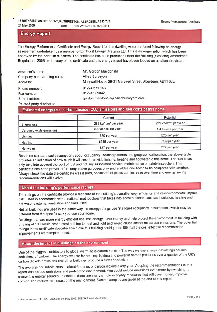 EPC Certificate