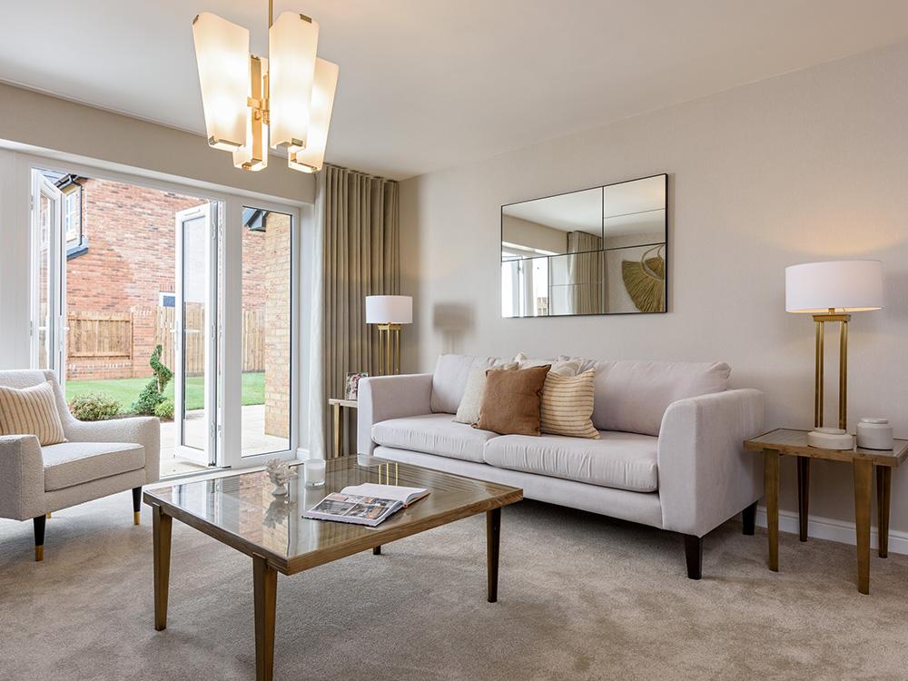 Lounge with French doors leading to the rear garden