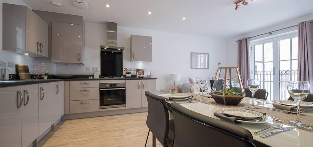 Typical kitchen and dining area