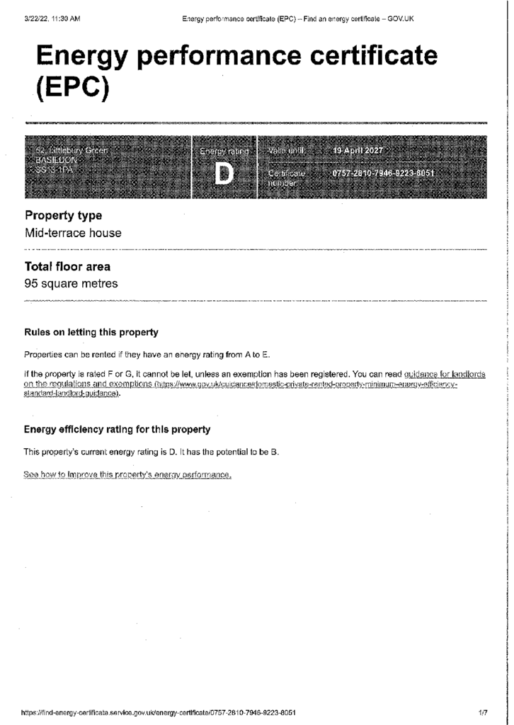 EPC Certificate