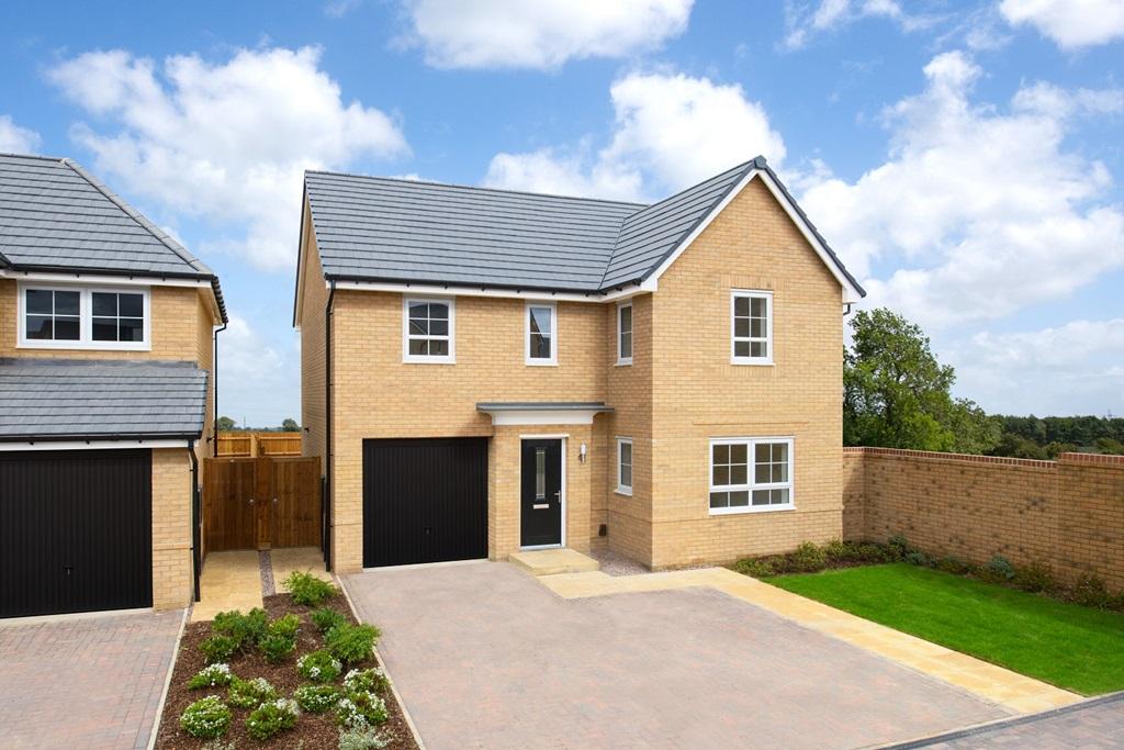 Front view of the four bedroom detached Halton with integral garage