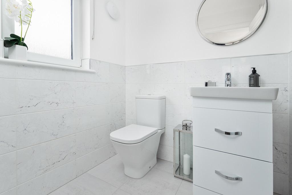 En suite shower room away from the family