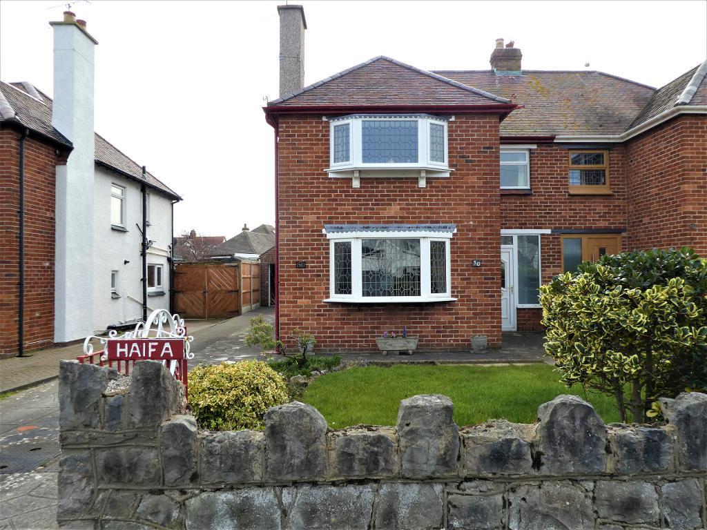 Glan Y Mor Road, Penrhyn Bay, LLANDUDNO, LL30 3PF 3 bed semidetached house for sale £247,000