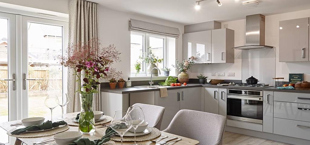 Typical kitchen and dining area