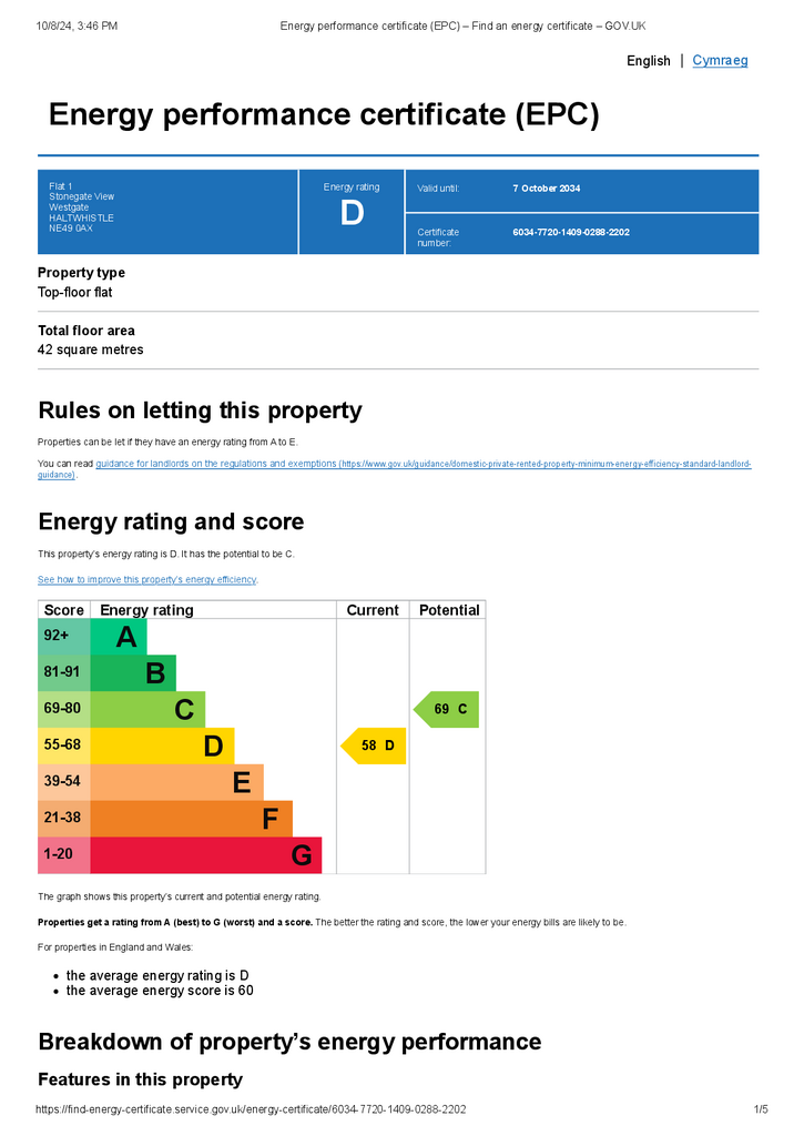 EPC Certificate