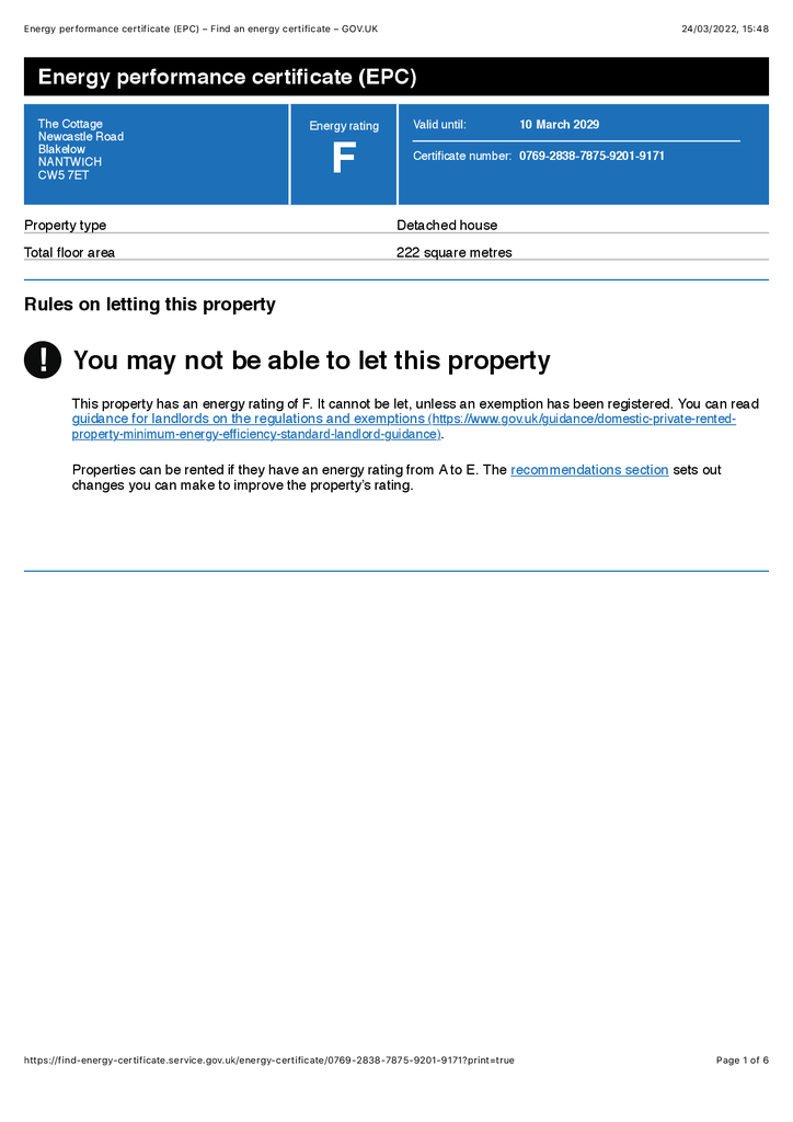 Energy performance certificate (EPC) – Find an ene