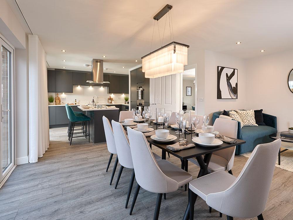 Large kitchen/dining/family area