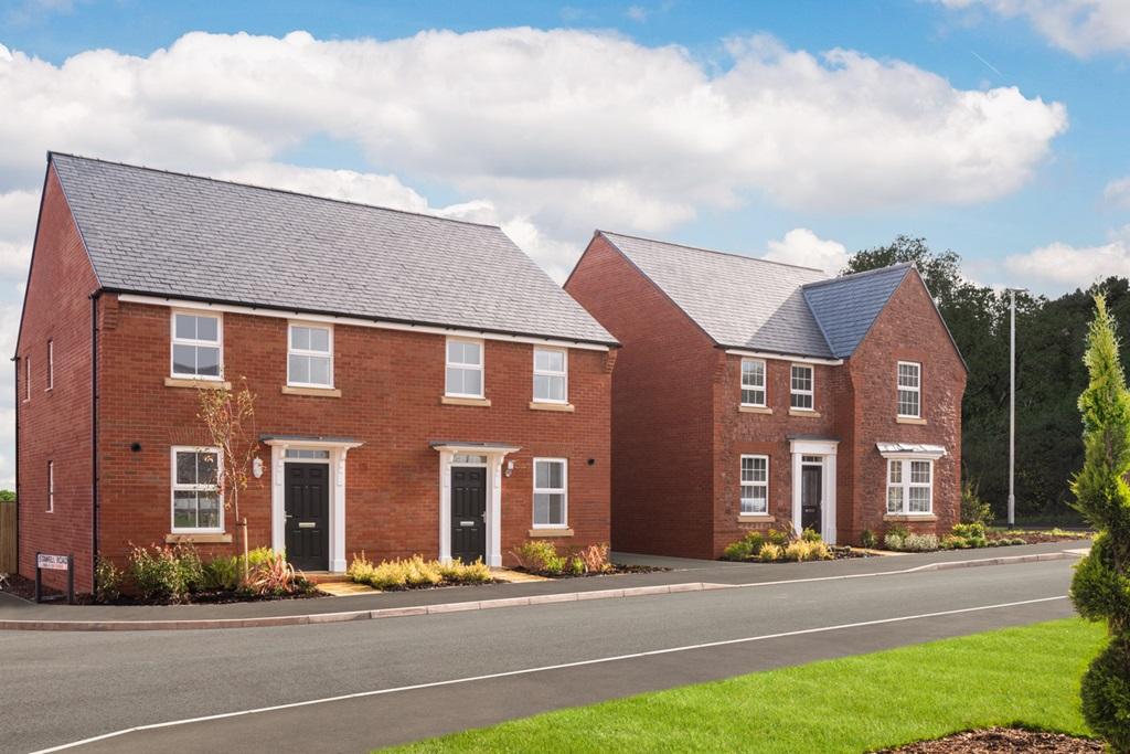 David Wilson Homes The Ashurst and The Holden external street scene image