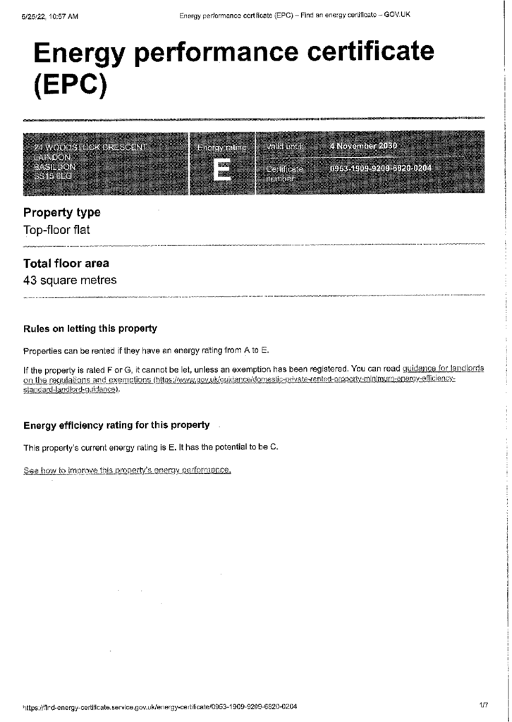 EPC Certificate
