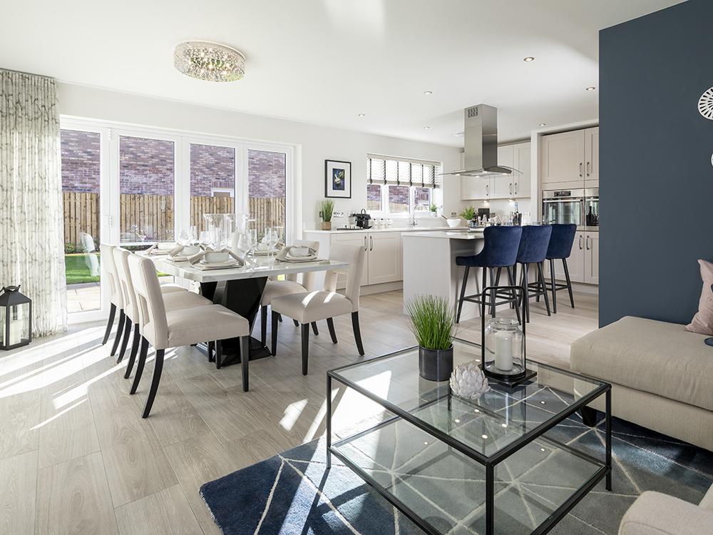 Large kitchen/dining/family area