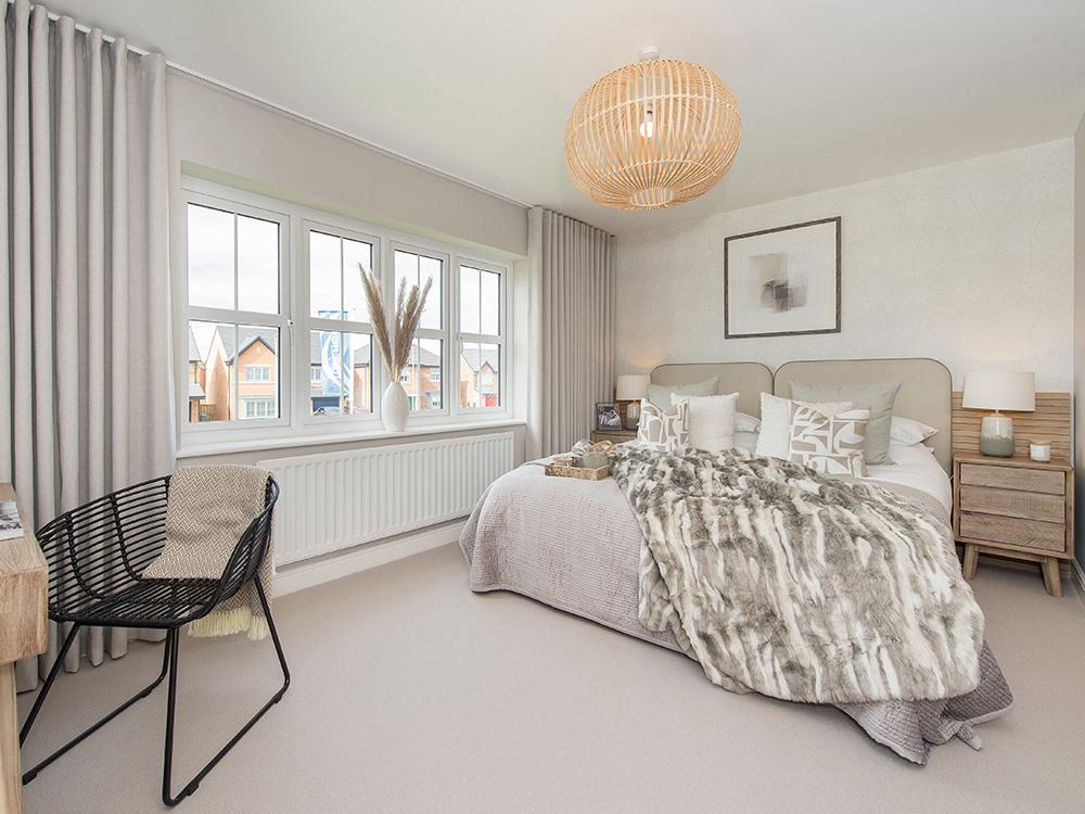 Master bedroom with dressing area and en-suite shower room