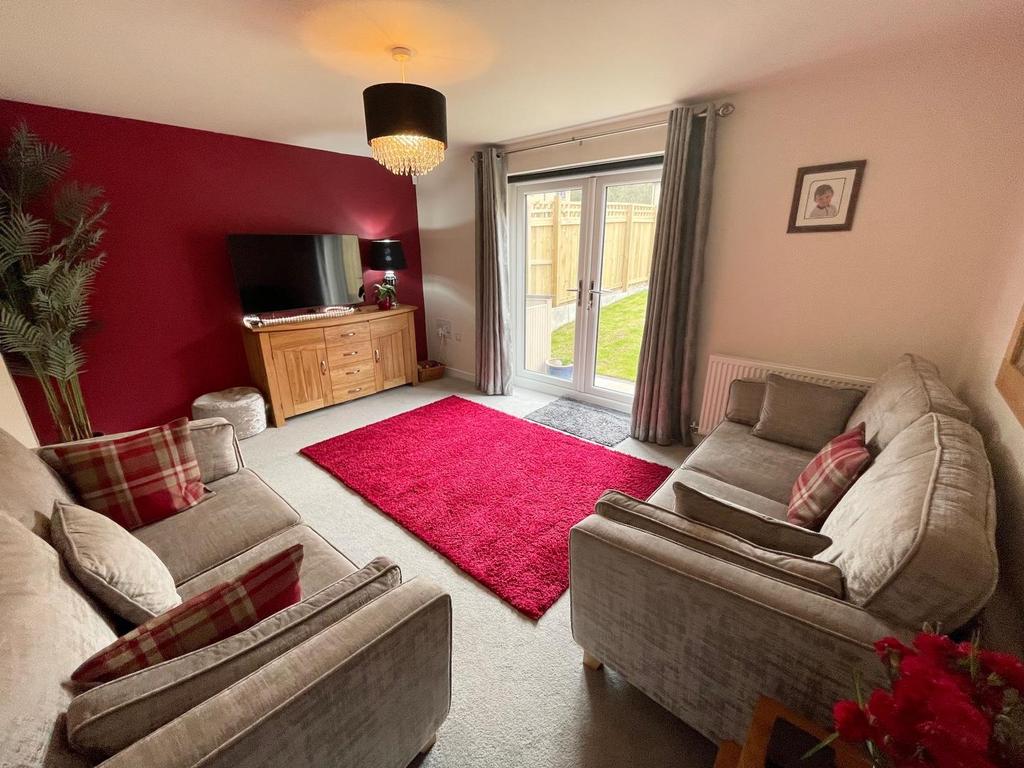 Lounge with patio doors