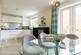 The open-plan kitchen/dining area