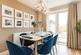 The kitchen/dining area boasts double doors out to the garden