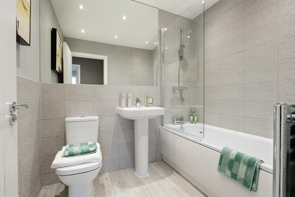 A main bathroom with high quality fixtures and fittings