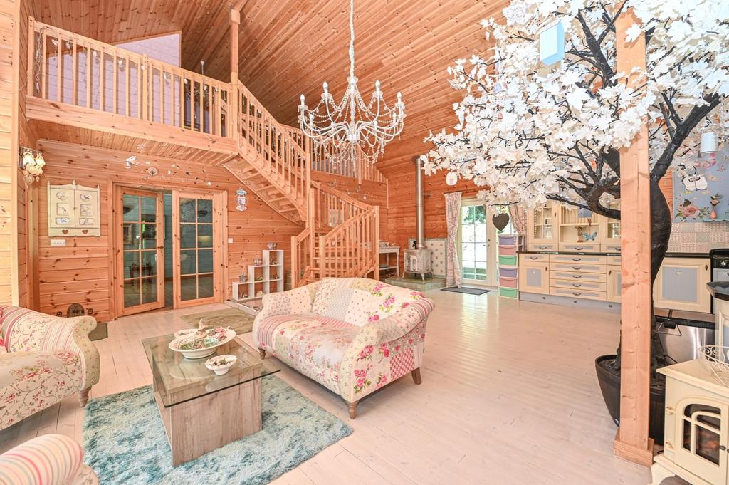 Open Plan Living Area with Kitchen