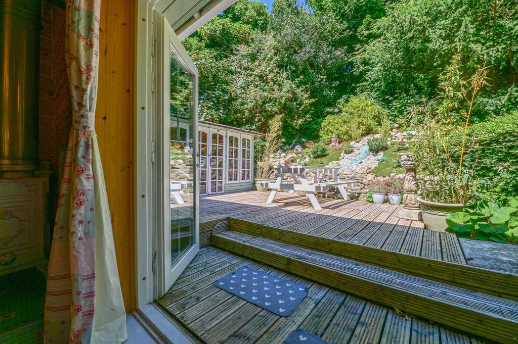 Stepping out onto rear terrace
