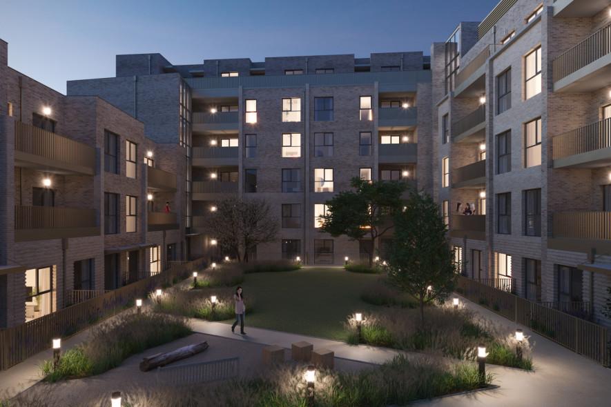 North Seven Holloway Courtyard Night v14