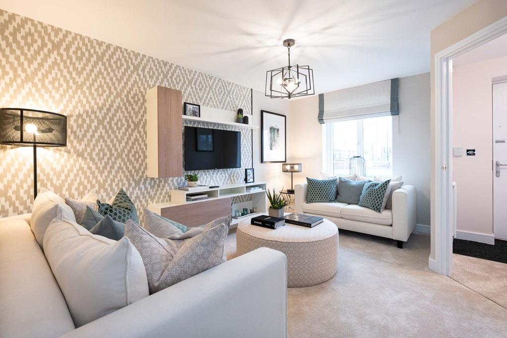 The lounge overlooks the front of the home