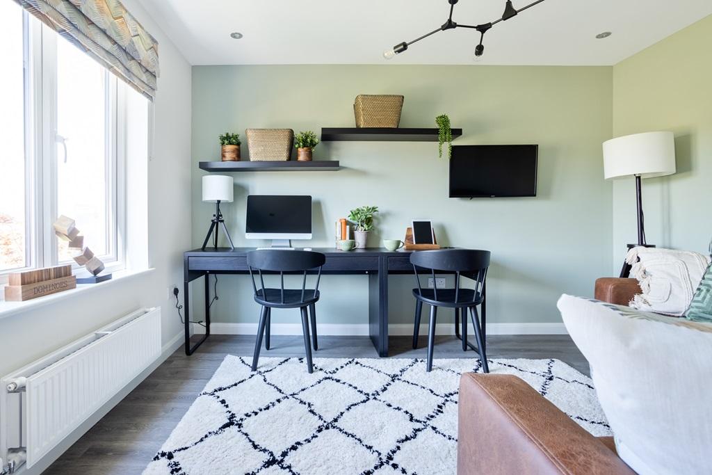 The dining area inviting space to entertain friends