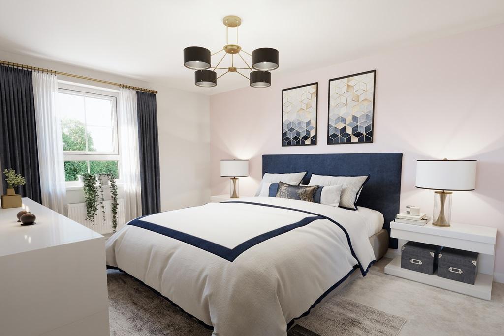 Main bedroom in a 2 bed Maldon