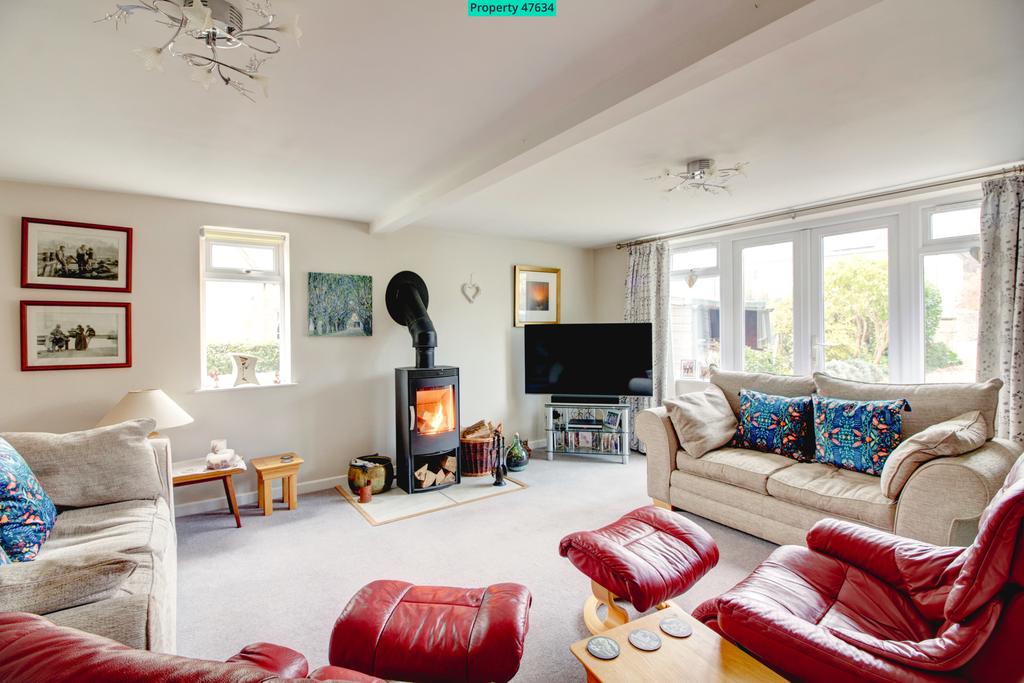 Sitting room with log burner