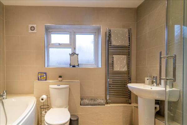 Fully Tiled Bathroom