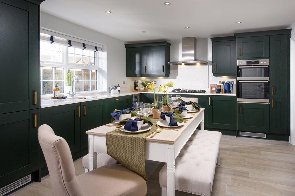 Inside view 4-bed detached Kirkdale kitchen with dining area