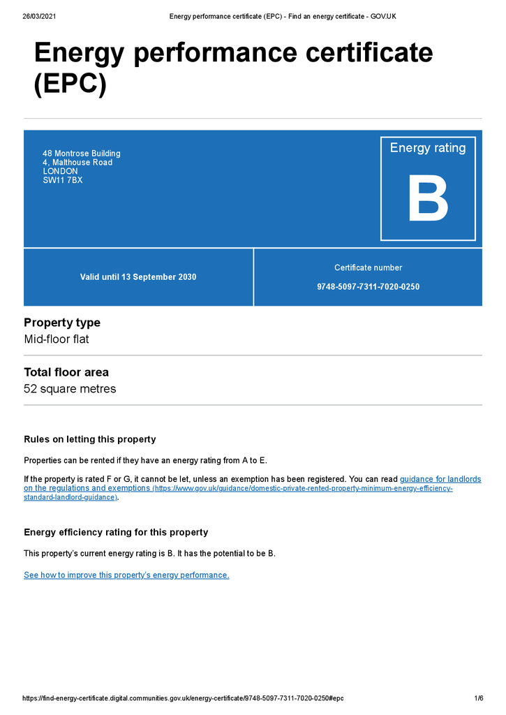 EPC Certificate