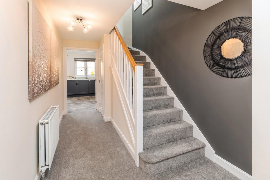 Welcoming hallway at Craigend 3 bed semi detached home