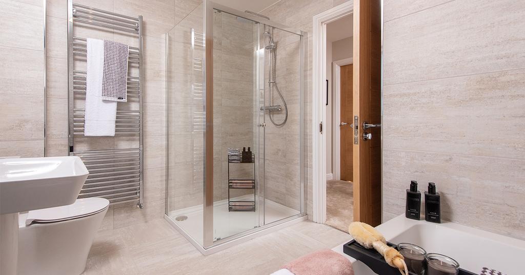 Bathroom with separate shower
