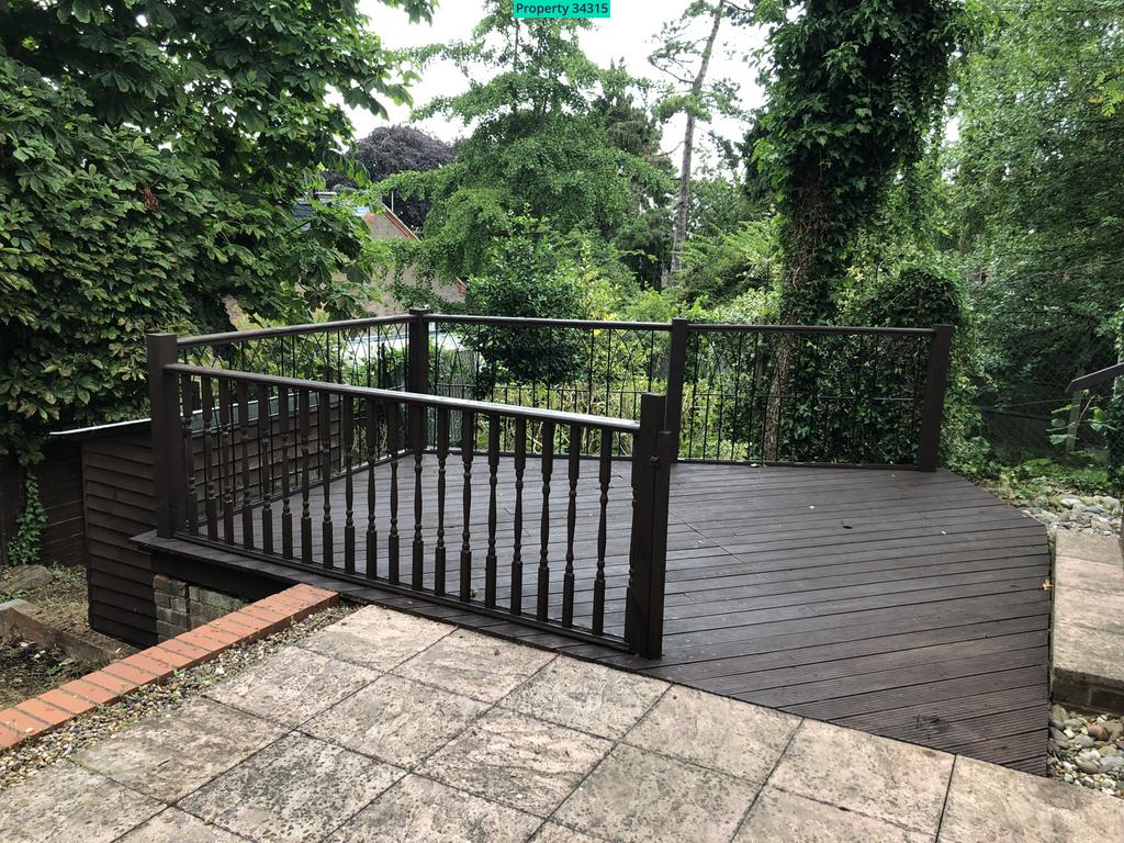 The deck from the patio