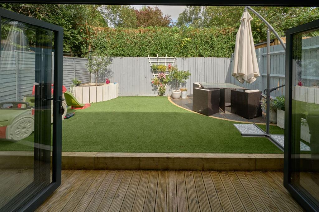 View from house into garden