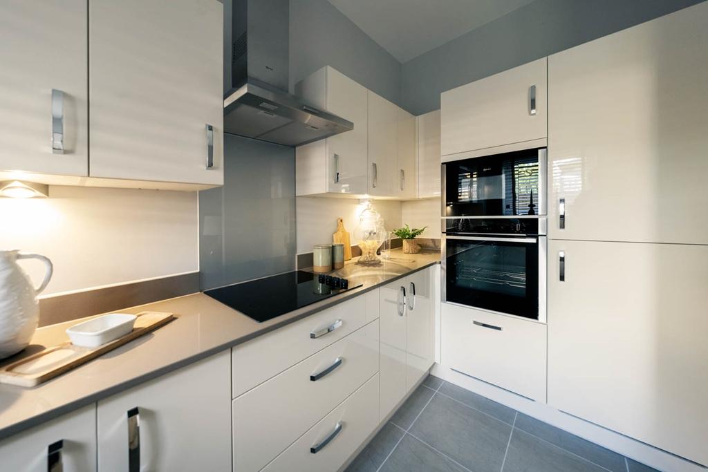 Kitchens are fitted with fully intergrated, high specification appliances