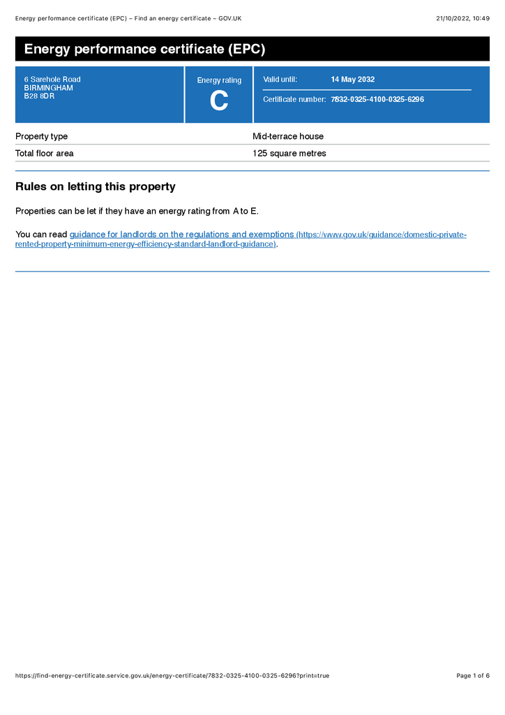 Energy performance certificate (EPC) – Find an ene