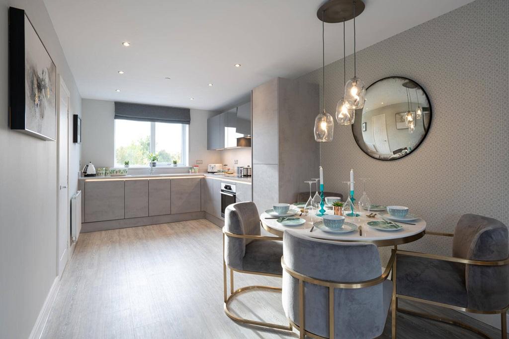 The sociable kitchen has plenty of space for entertaining