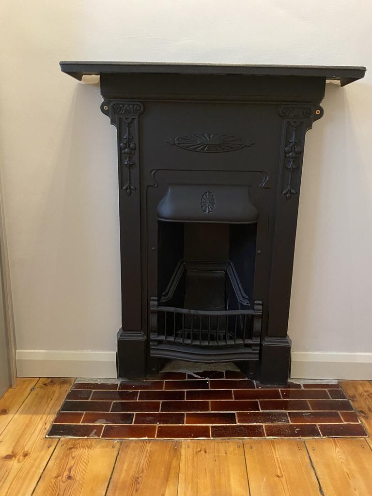 Master bedroom fireplace