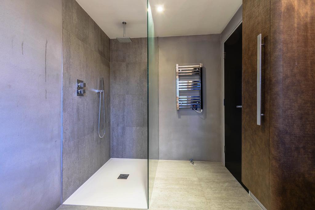 With walk in shower