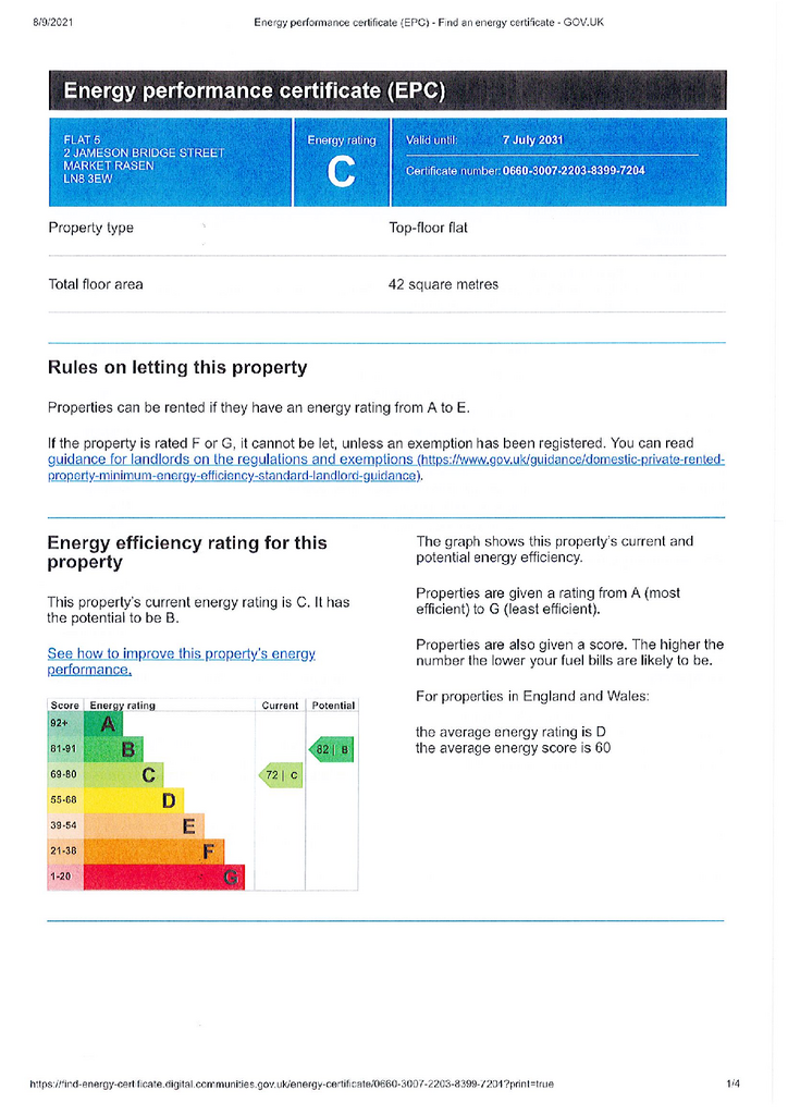 EPC Certificate