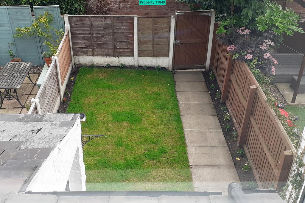 View of garden from second bedroom