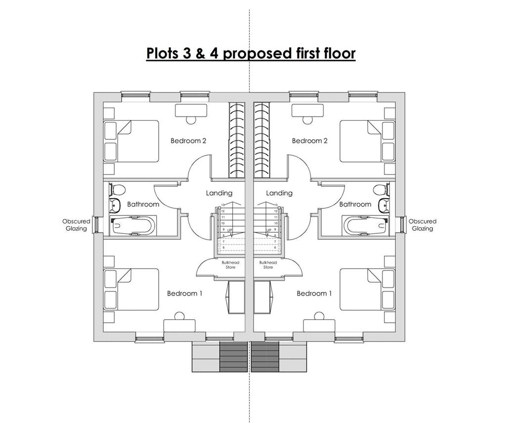 Plots 3 &amp; 4 - Proposed first floor