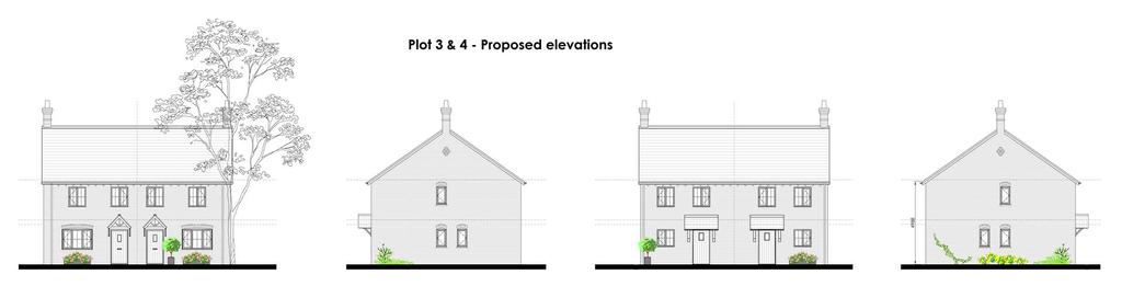 Plots 3 &amp; 4 - Proposed elevations