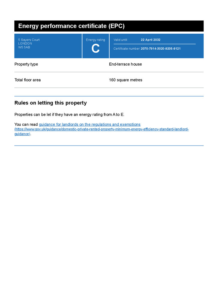 Energy performance certificate  EPC    Find an ene