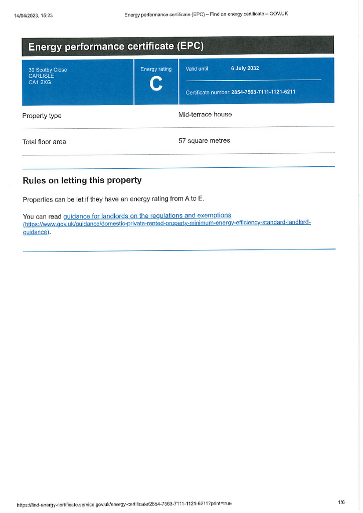 EPC Certificate