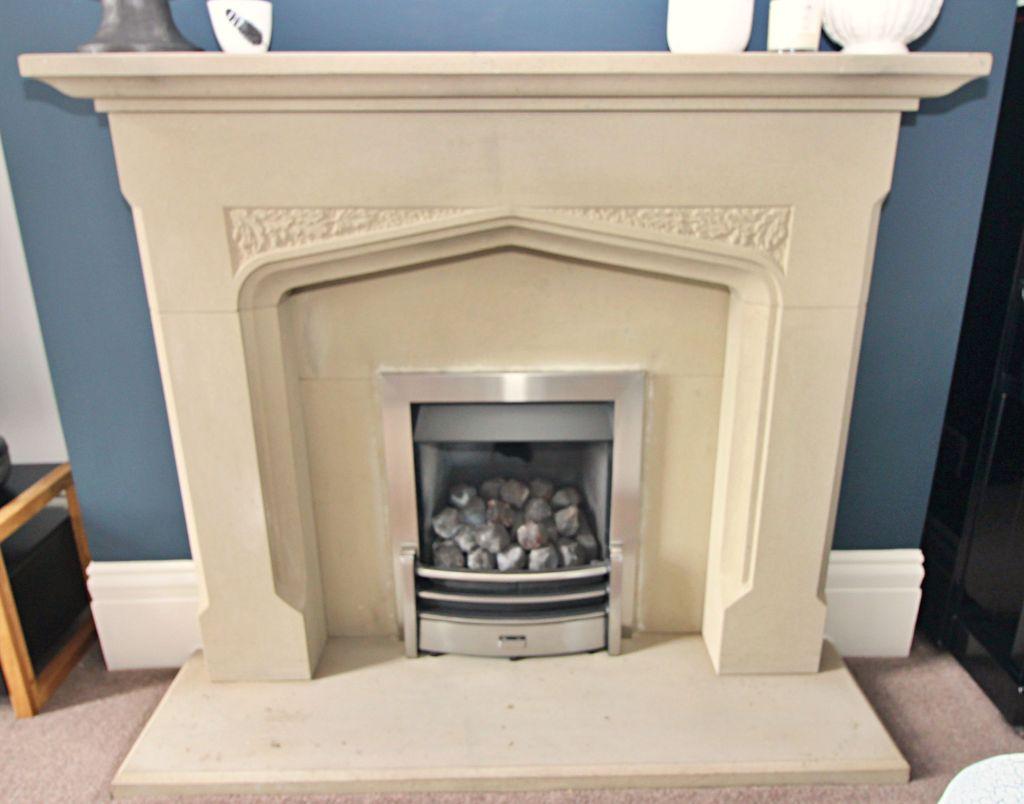 Feature Stone Fireplace